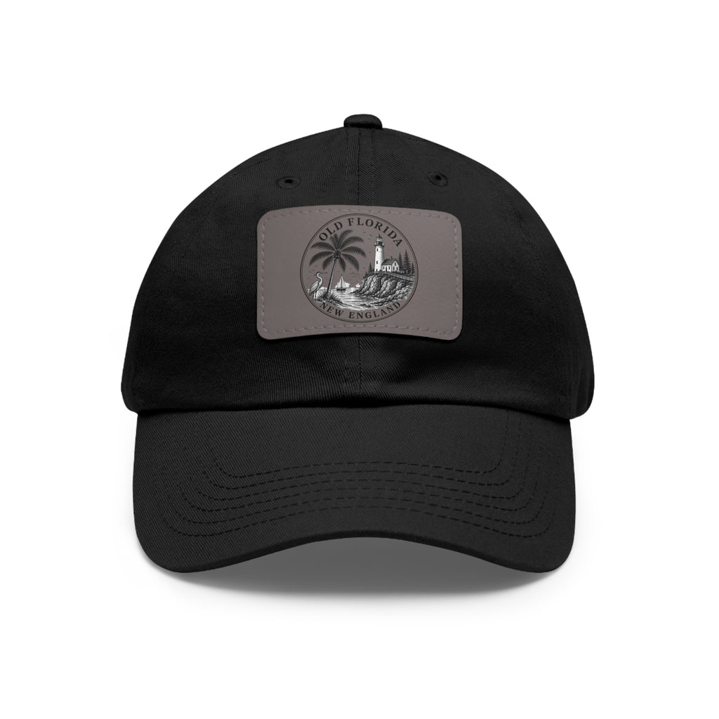 Old Florida New England Leather Patch Dad Hat