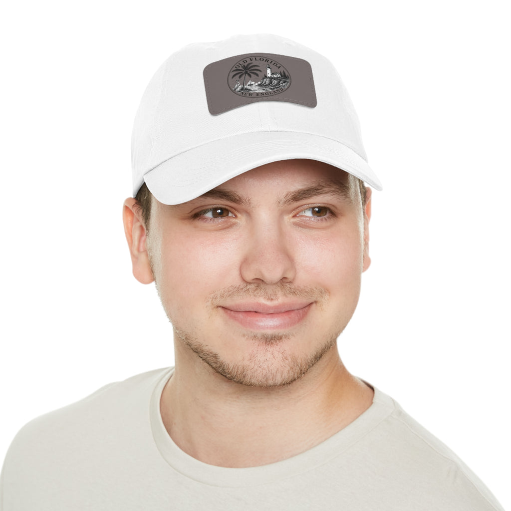 Old Florida New England Leather Patch Dad Hat