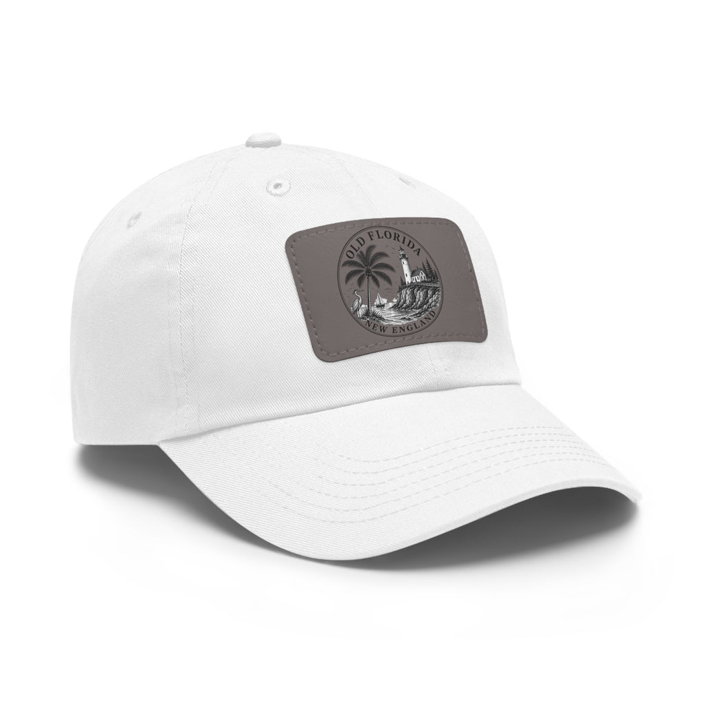 Old Florida New England Leather Patch Dad Hat