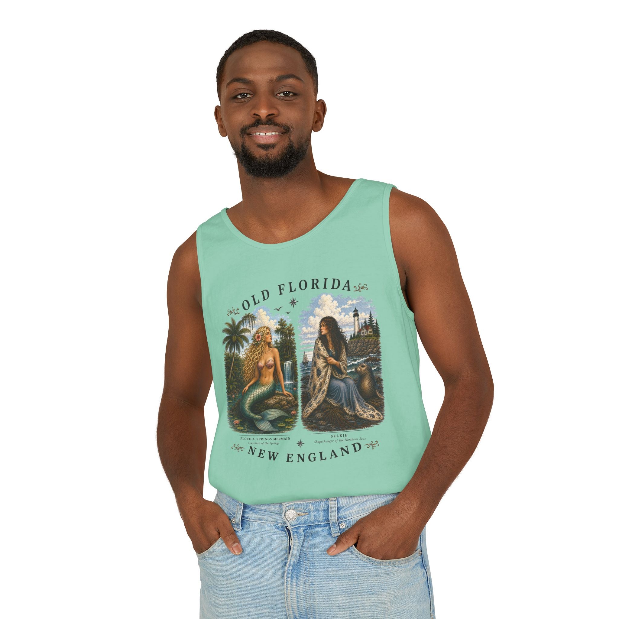 Mermaid & Selkie Tank Top (Front Facing) In Color
