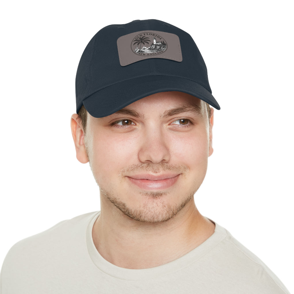Old Florida New England Leather Patch Dad Hat