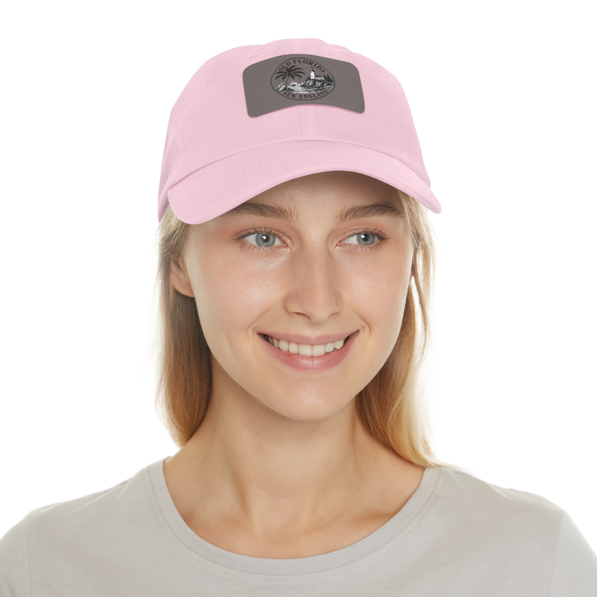 Old Florida New England Leather Patch Dad Hat