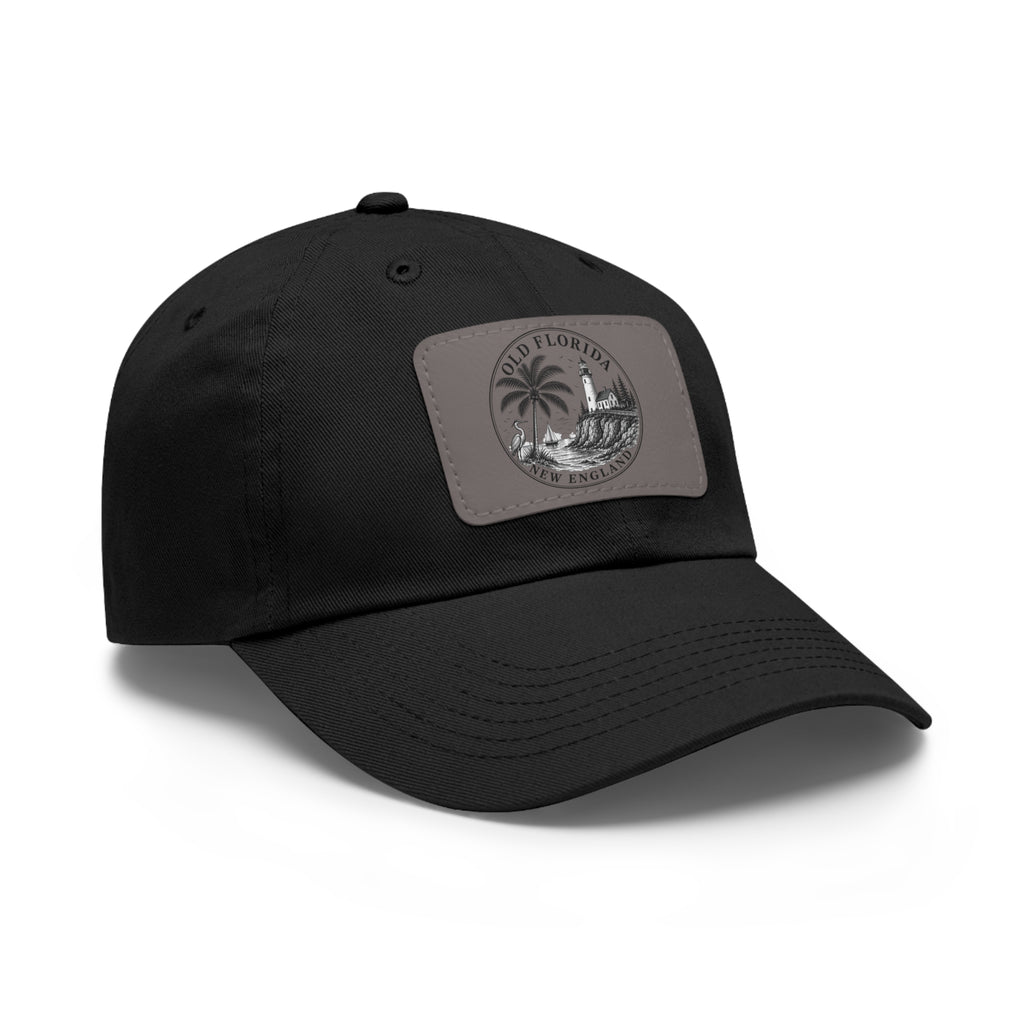Old Florida New England Leather Patch Dad Hat