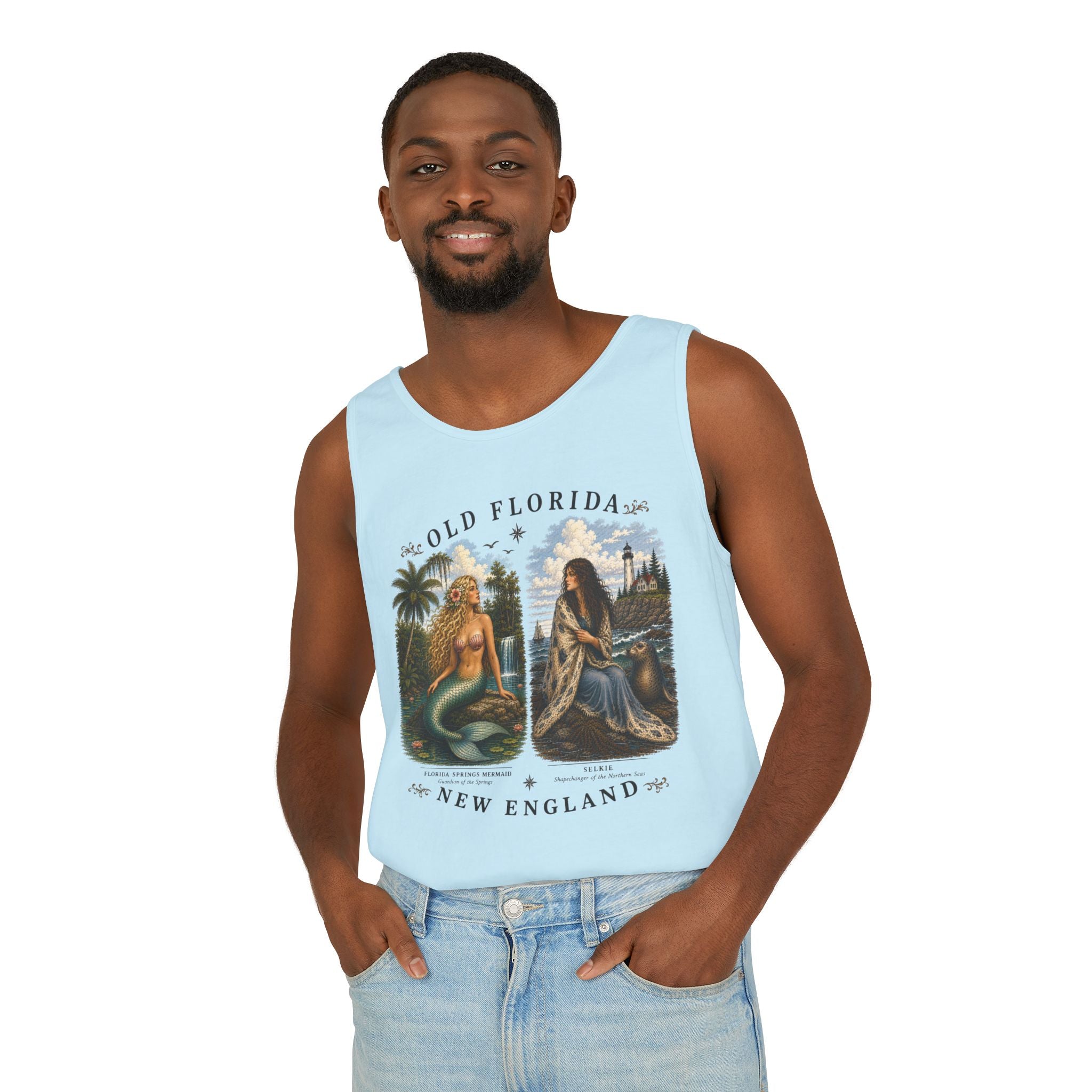 Mermaid & Selkie Tank Top (Front Facing) In Color