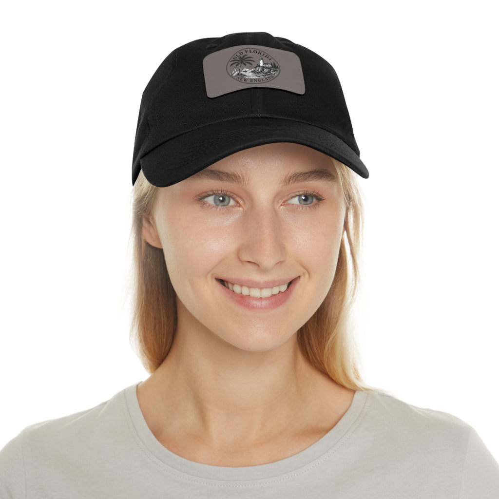 Old Florida New England Leather Patch Dad Hat