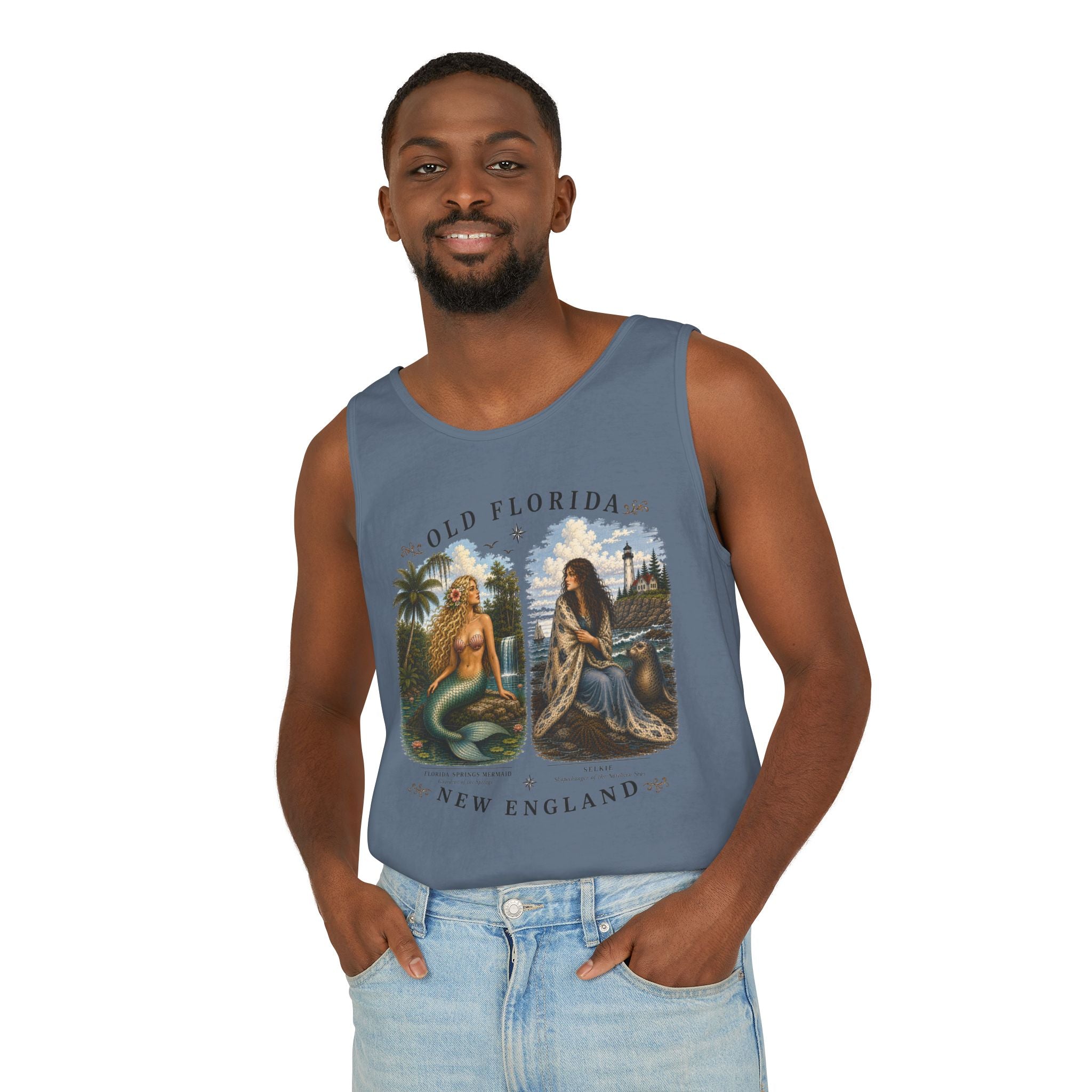 Mermaid & Selkie Tank Top (Front Facing) In Color