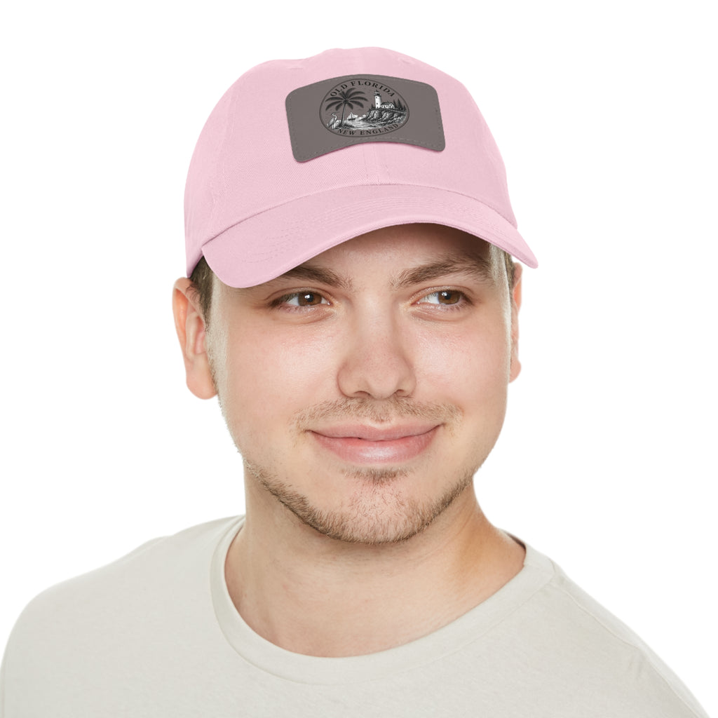 Old Florida New England Leather Patch Dad Hat