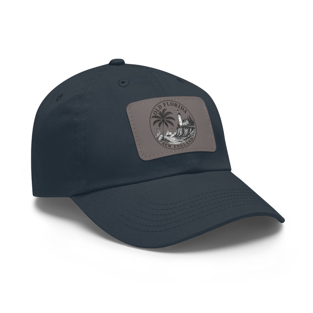 Old Florida New England Leather Patch Dad Hat
