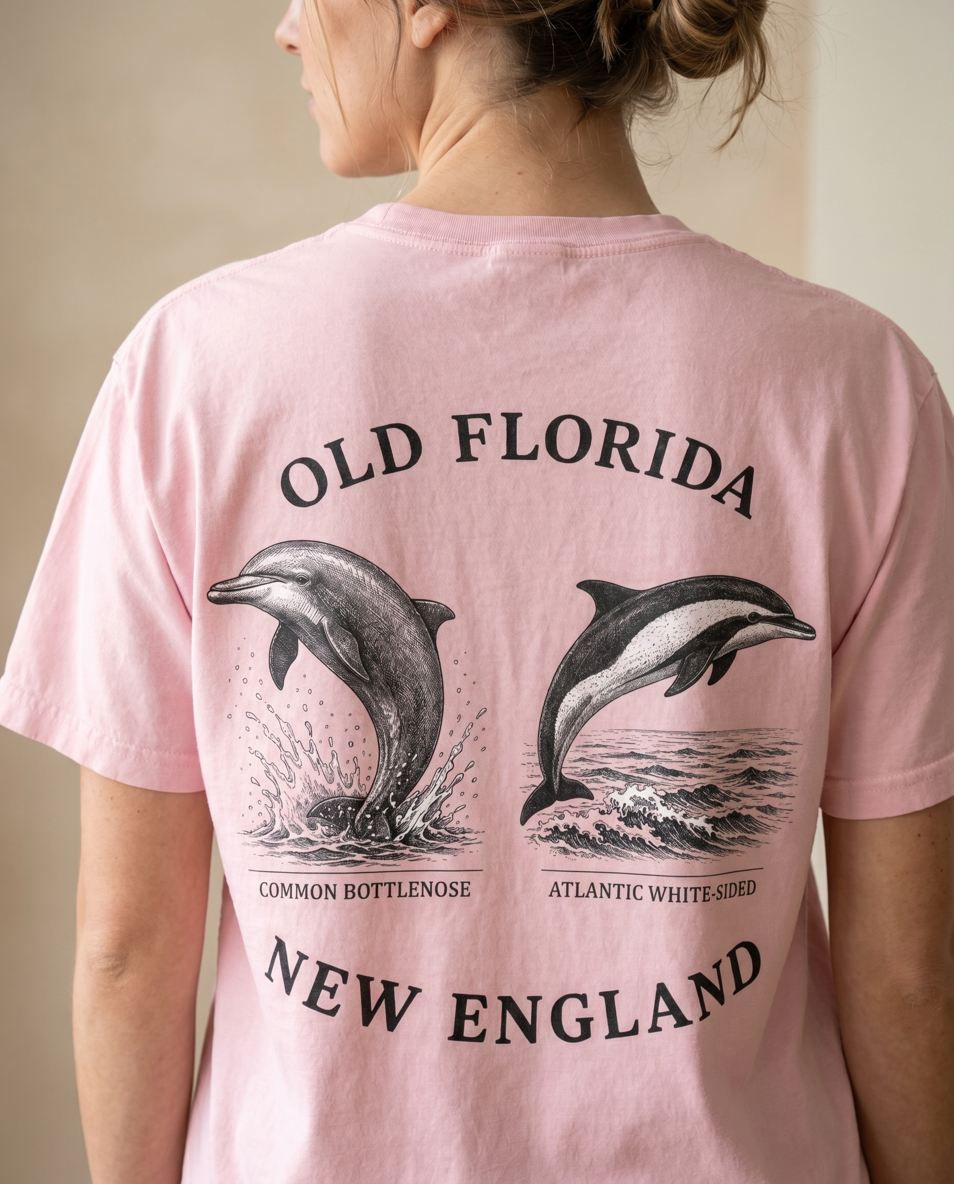 Dolphin T-Shirt — back design lifestyle shot