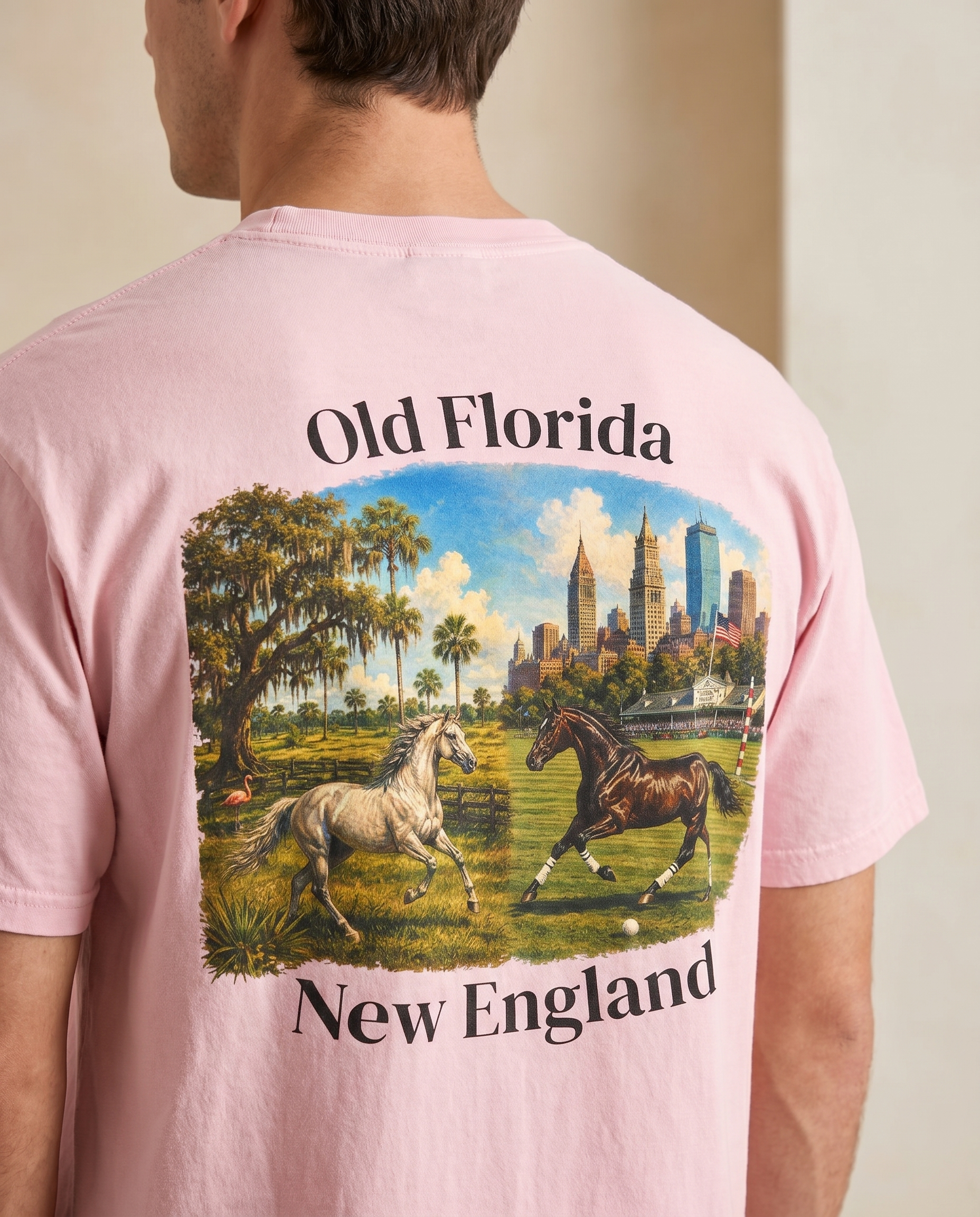 Hay to Rose T-Shirt — back design lifestyle shot