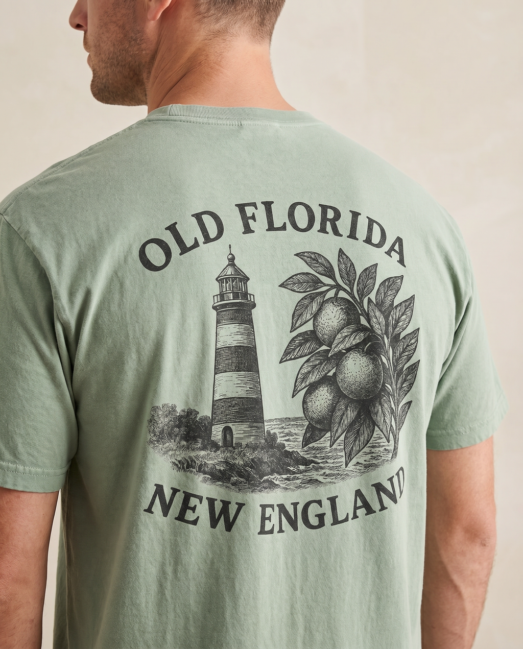 Salt and Citrus T-Shirt — back design lifestyle shot