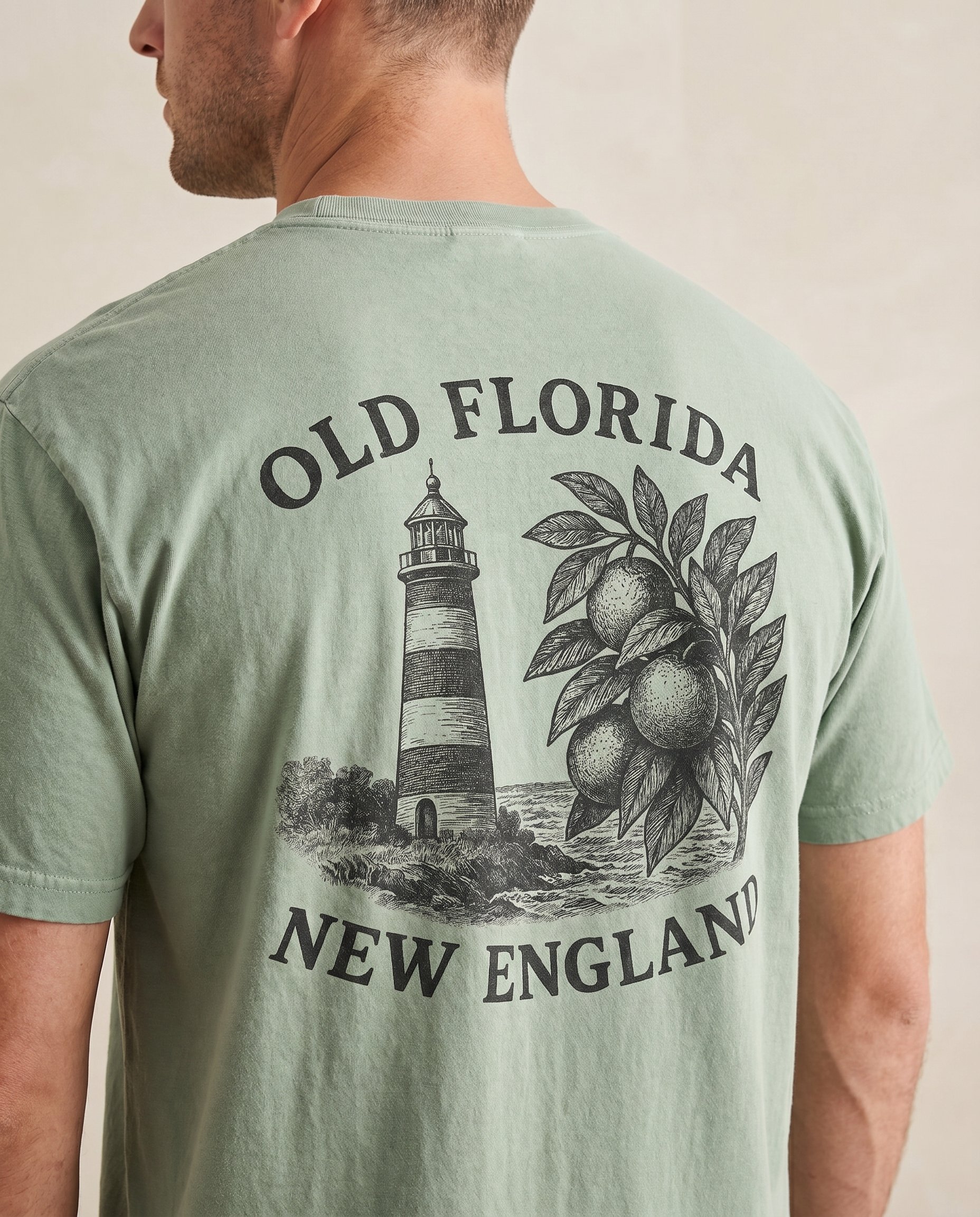 Salt and Citrus T-Shirt — back design lifestyle shot
