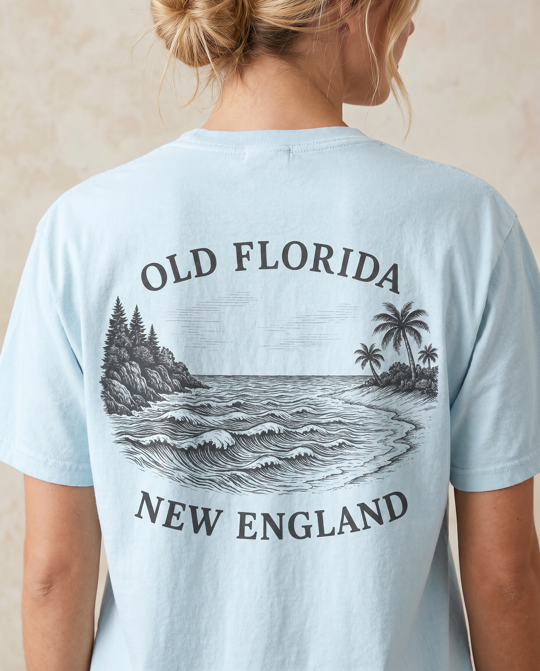 Shore To Shore T-Shirt — back design lifestyle shot