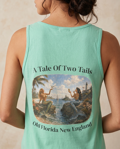 A Tale Of Two Tails Tank — back design lifestyle shot