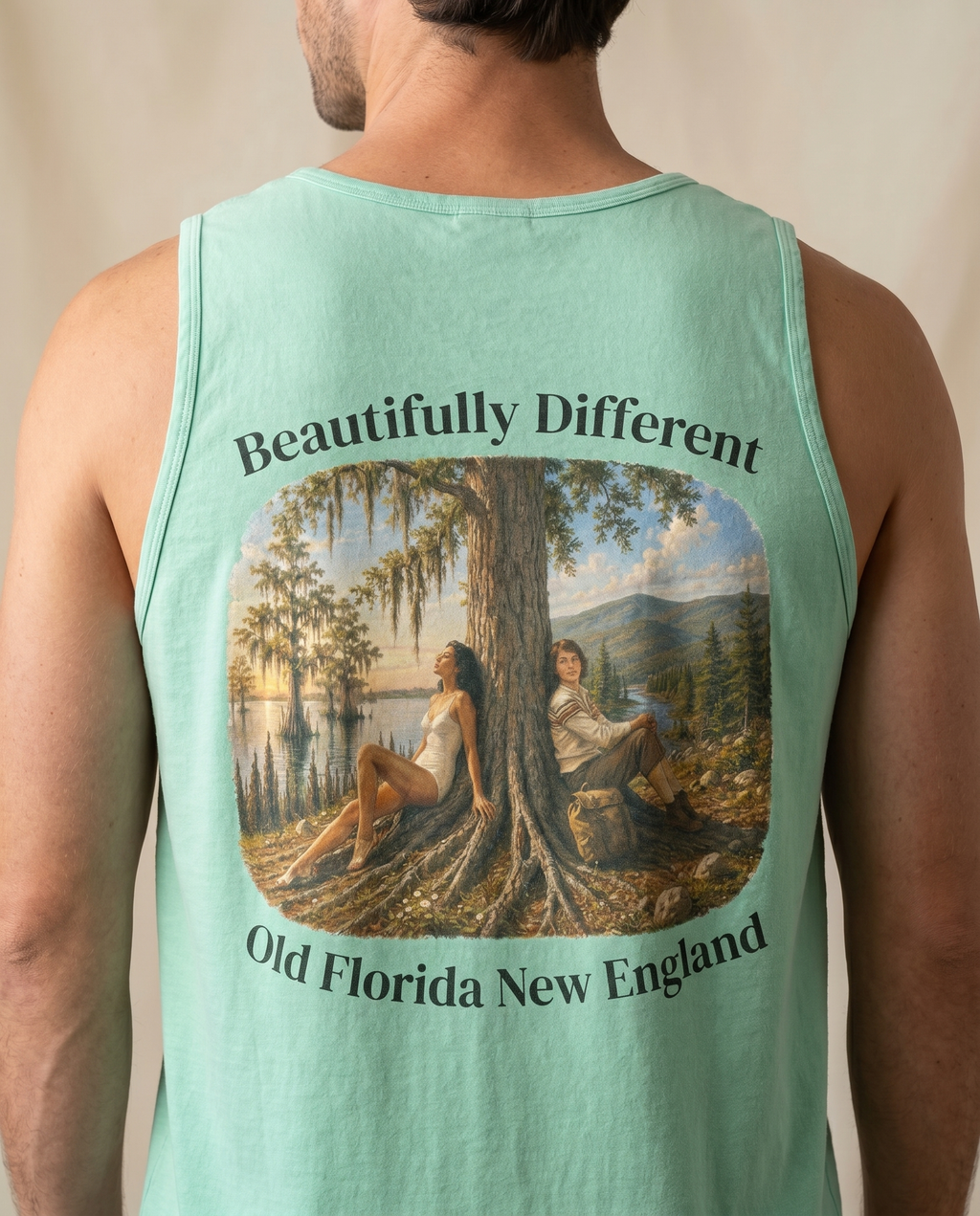 Beautifully Different Tank Top — back design lifestyle shot