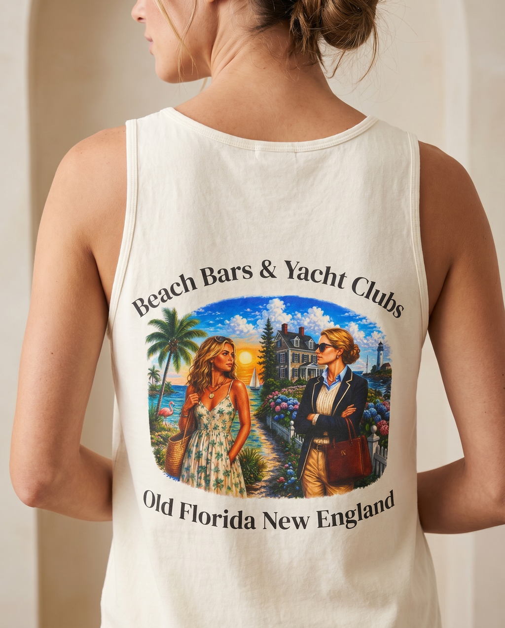 Beach Bars and Yacht Clubs Tank — back design lifestyle shot