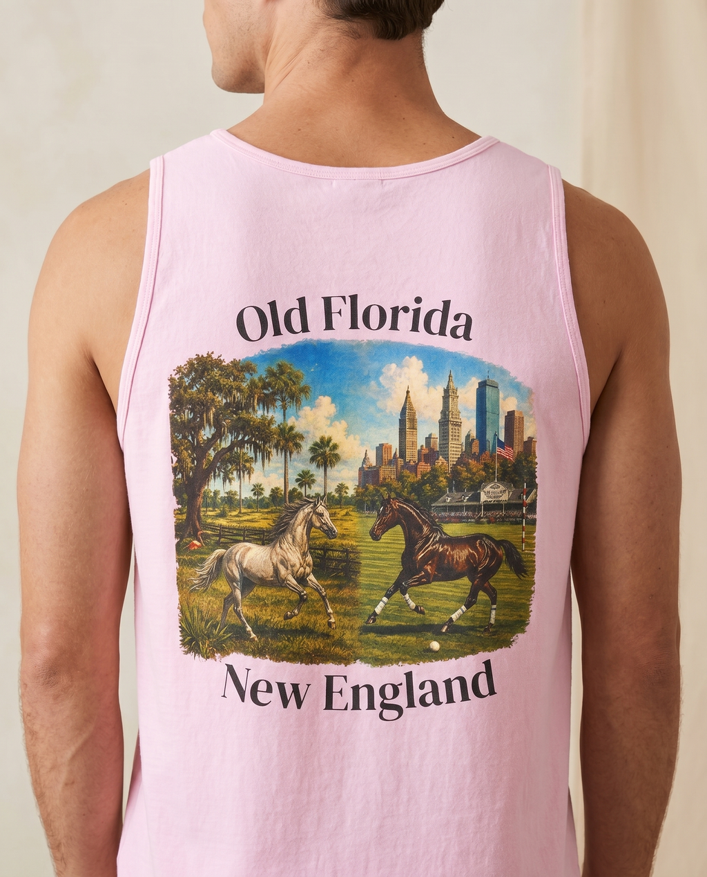 Hay to Rose Tank — back design lifestyle shot