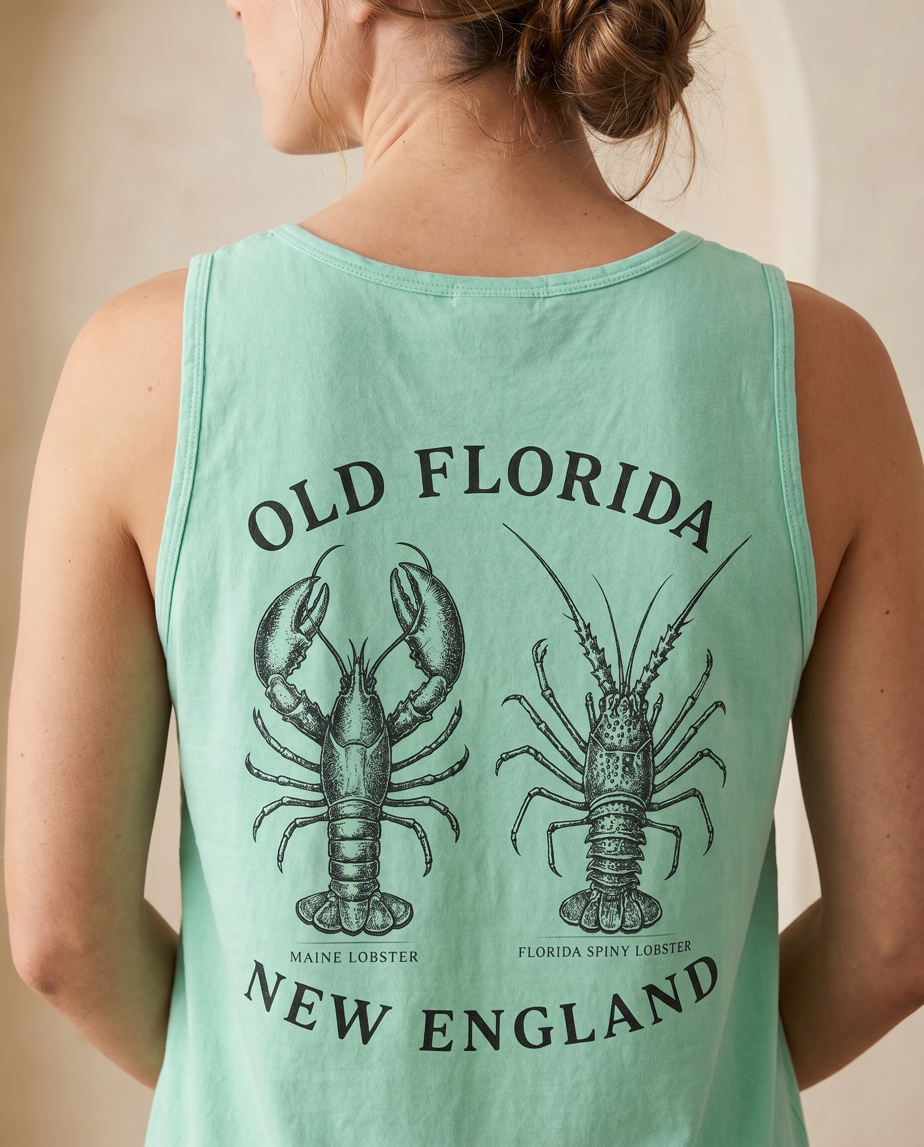 Lobster Tank Top — back design lifestyle shot