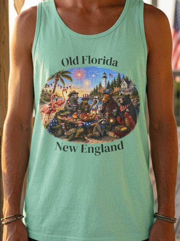 Red White & Wild Tank Top (Front Facing)