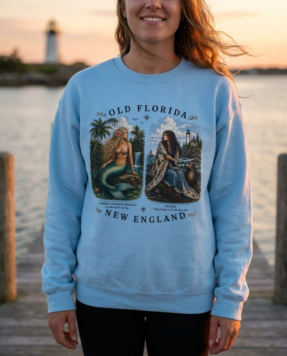 Mermaid and Selkie Sweatshirt In Color lifestyle photo