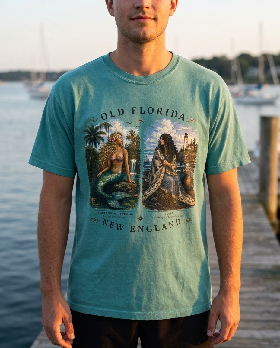 Mermaid and Selkie T-Shirt Front Facing lifestyle photo