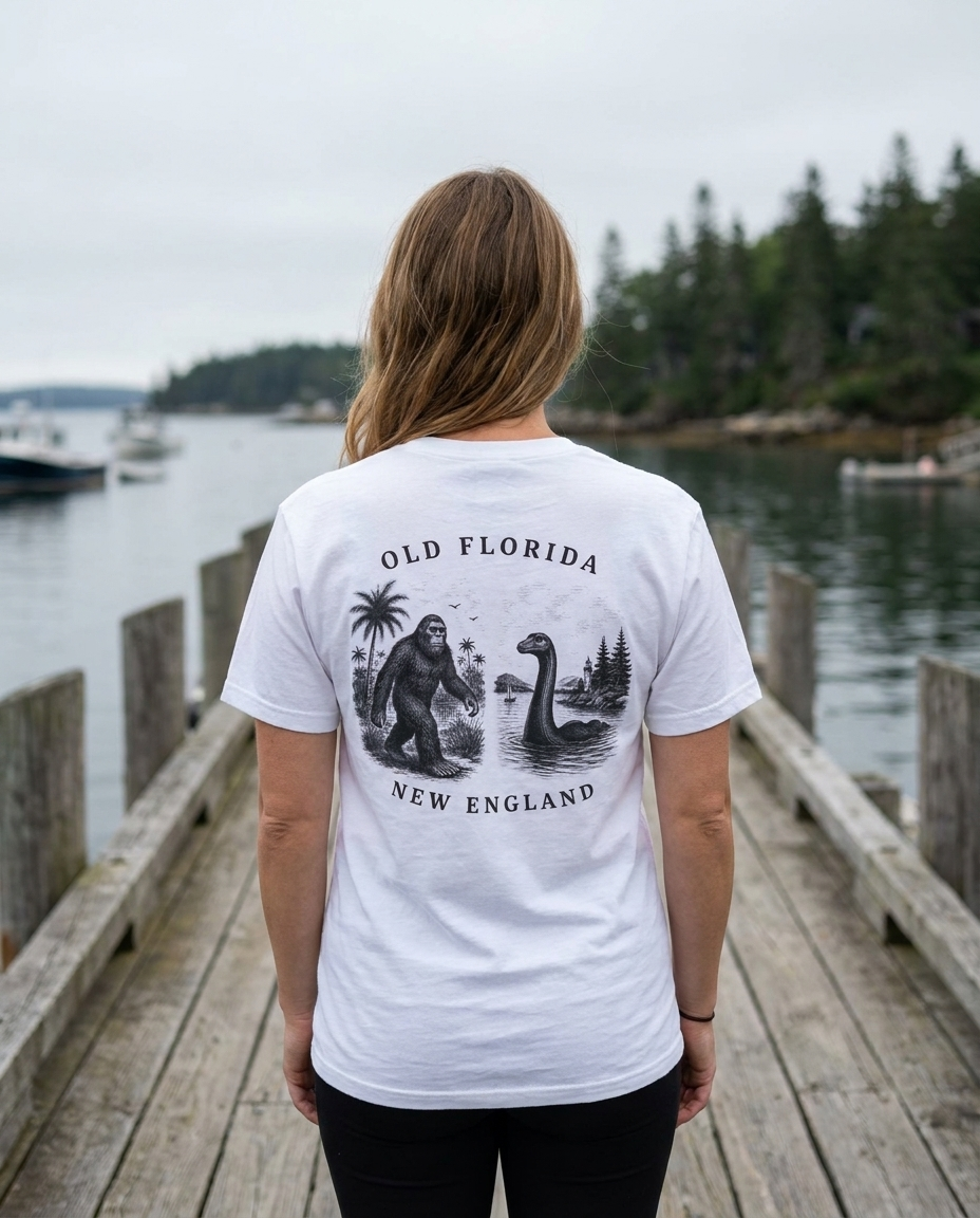 Myths of The Mainland T-Shirt lifestyle photo (duplicate for resize)