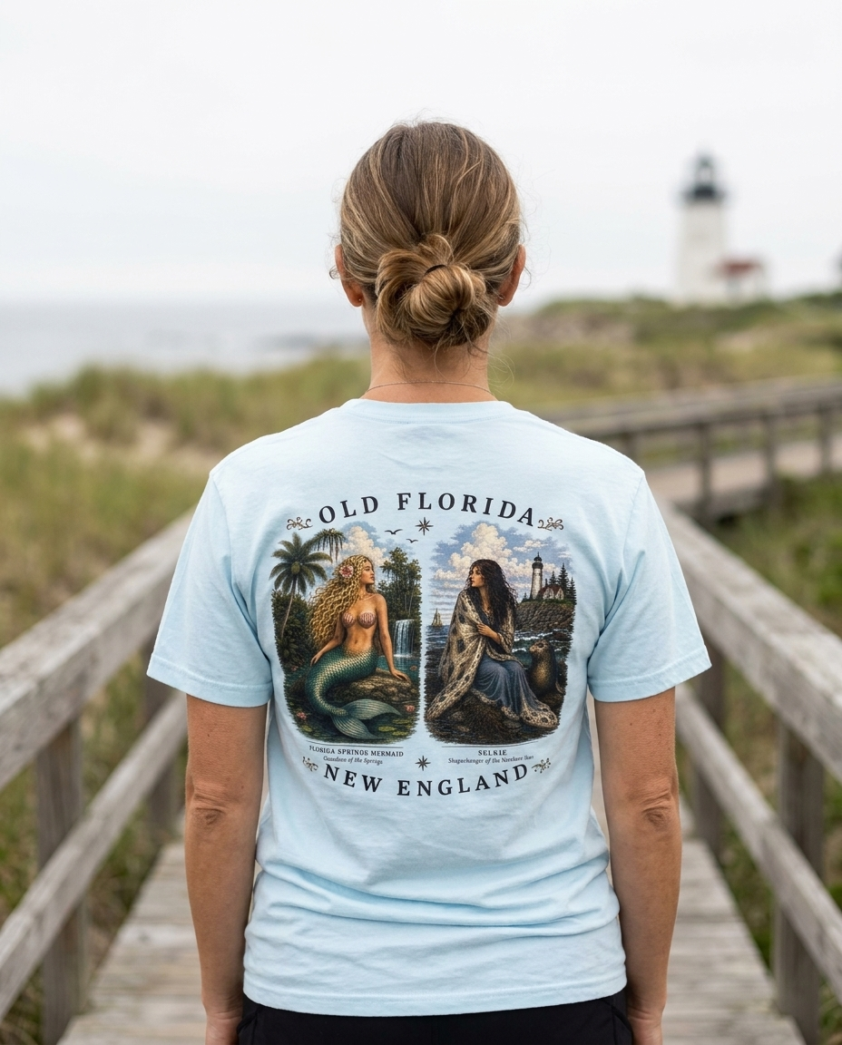 Mermaid and Selkie T-Shirt In Color lifestyle photo (duplicate for resize)