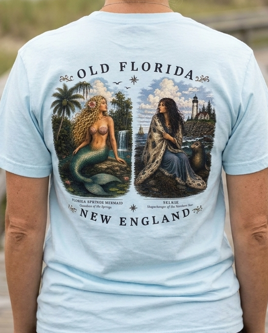 Mermaid and Selkie T-Shirt In Color lifestyle photo