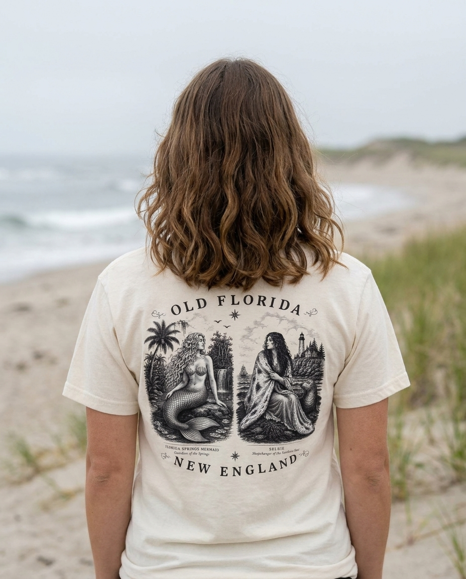 Mermaid and Selkie T-Shirt lifestyle photo (duplicate for resize)