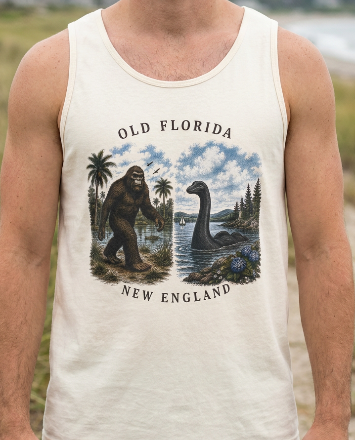 Myths of The Mainland Tank Top Front Facing In Color lifestyle photo