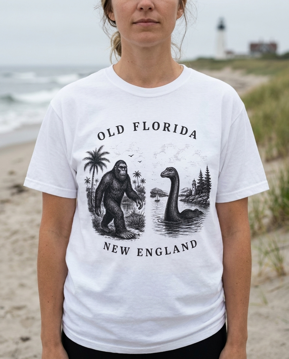 Myths of The Mainland T-Shirt lifestyle photo (duplicate for resize)