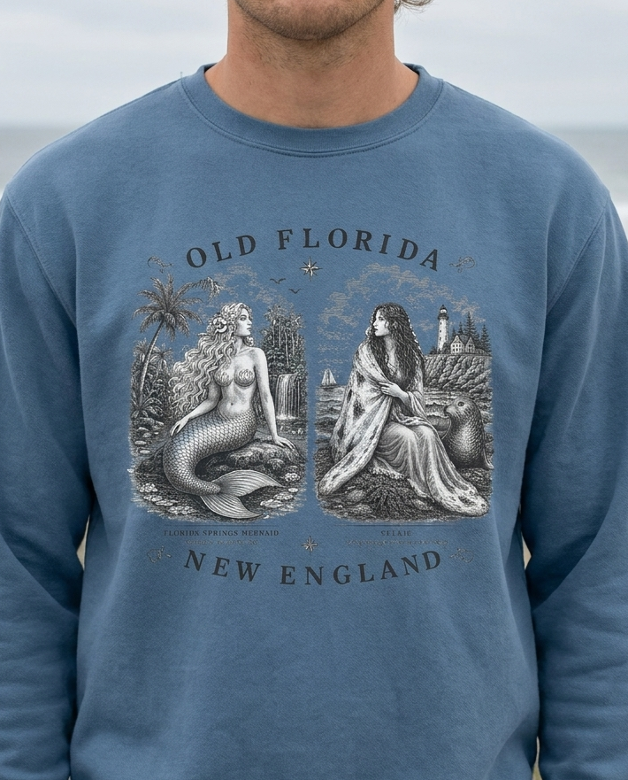 Mermaid and Selkie Sweatshirt lifestyle photo (front)