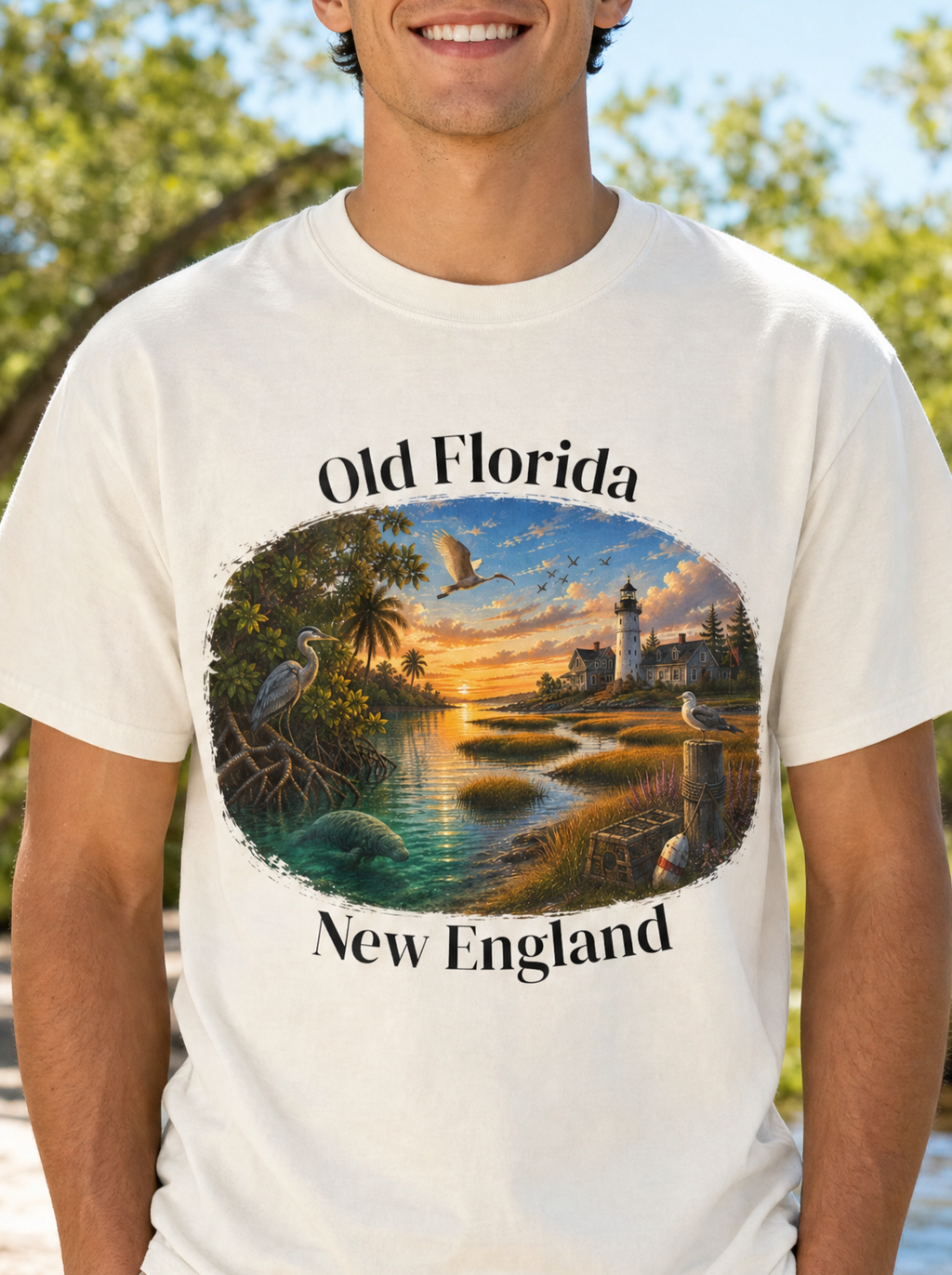 Mangrove & Marsh T-Shirt front design lifestyle photo